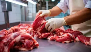 Butchering meat from Harvester Meat Co., which is an alternative for butcher shops in Canton IL