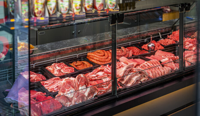 A meat counter in Bloomington IL